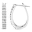 Pendientes U de Oro Blanco de 10K con Diamantes de 1.0 Cttw