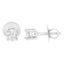 Boucles d'oreilles en diamant solitaire à taille pie en or blanc 14K 1/2 Cttw