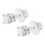 Boucles d'oreilles en diamant solitaire à taille pie en or blanc 14K 1/2 Cttw