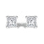 Pendientes de Stud Solitario de Diamante Creado en Laboratorio de Oro Blanco de 14K