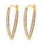 Aros de Aro de Diamante Cortado Redondo de 10K en Oro Amarillo 1/2 Cttw
