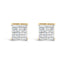 10K Yellow Gold Invisible-Set Princess-Cut Diamond Stud Earrings