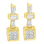 Boucles d'oreilles créoles en diamant en or jaune 14K - 1 1/3 cttw