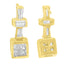 Boucles d'oreilles créoles en diamant en or jaune 14K - 1 1/3 cttw