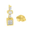 Boucles d'oreilles créoles en diamant en or jaune 14K - 1 1/3 cttw