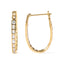 Boucles d'oreilles U-Hoop en or jaune 10K avec 1,00 cttw de diamants