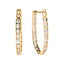 Boucles d'oreilles U-Hoop en or jaune 10K avec 1,00 cttw de diamants