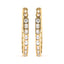 Boucles d'oreilles U-Hoop en or jaune 10K avec 1,00 cttw de diamants