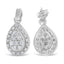 Boucles d'oreilles en diamant taille ronde en or blanc 10k - 0,75 cttw