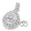 Boucles d'oreilles en diamant taille ronde en or blanc 10k - 0,75 cttw
