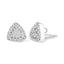 14K White Gold Trillion Shaped Diamond Stud Earrings