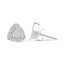 14K White Gold Trillion Shaped Diamond Stud Earrings