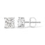 14K White Gold Princess Cut Diamond Solitaire Stud Earrings