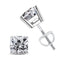 14K White Gold Princess Cut Diamond Solitaire Stud Earrings