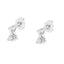14K White Gold Double Diamond Drop Earrings