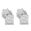 14K White Gold Round Cut Diamond Earrings