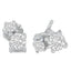 14K White Gold Round Cut Diamond Earrings
