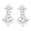 Boucles d'oreilles en or blanc 14K avec double diamant