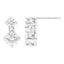 Boucles d'oreilles en or blanc 14K avec double diamant