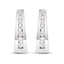 Boucles d'oreilles créoles en or blanc 14k avec diamants - 1/4 Cttw