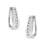 Boucles d'oreilles créoles en or blanc 14k avec diamants - 1/4 Cttw