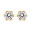 Pendientes de diamantes en forma de corona de oro blanco de 14 quilates - 1/2 Cttw