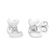 Pendientes de Stud de Diamantes en Espiral de Oro Blanco de 10K