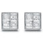 Boucles d'oreilles en diamant composite en or blanc 14K