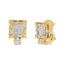 Boucles d'oreilles créoles en or jaune 14K avec diamants