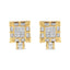 Boucles d'oreilles créoles en or jaune 14K avec diamants