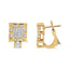 Boucles d'oreilles créoles en or jaune 14K avec diamants