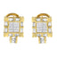 Boucles d'oreilles créoles en or jaune 14K avec diamants