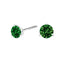14K White Gold Lab Grown Green Diamond Stud Earrings