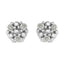 Pendientes de Stud de Diamante Trío de Plata Esterlina .925