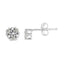 Pendientes de Stud de Diamante Trío de Plata Esterlina .925