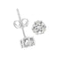 Pendientes de Stud de Diamante Trío de Plata Esterlina .925