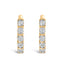 Pendientes de aro con diamantes en cluster de oro amarillo de 14k