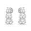 Boucles d'oreilles pendantes en diamant en or blanc 14K - 7/8 cttw