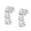 Boucles d'oreilles pendantes en diamant en or blanc 14K - 7/8 cttw