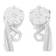 14K White Gold Round Cut Diamond Earrings (1/2 cttw)