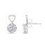 14K White Gold Round Cut Diamond Earrings - 1 1/4 cttw
