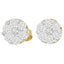 Boucles d'oreilles en diamant taille ronde en or jaune 14K