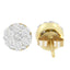 Boucles d'oreilles en diamant taille ronde en or jaune 14K