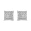 Pendientes de Stud Cuadrados de Diamante en Oro Blanco de 14K - 1.00 Cttw