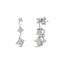 14K White Gold Princess Cut Diamond Earrings