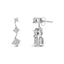 14K White Gold Princess Cut Diamond Earrings