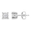 .925 Sterling Silver Round Brilliant-Cut Diamond Stud Earrings
