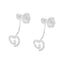 .925 Sterling Silver Diamond Swirl Heart Earrings
