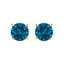 Boucles d'oreilles en diamant bleu cultivé en laboratoire en or blanc 14K