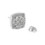 Boucles d'oreilles carrées en diamant en argent sterling .925
